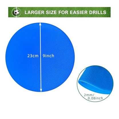 Non Slip Rubber Floor Markers 4 Inch 9 Inch 10 Inch | Multicoloured Poly Dots are suitable for football training and agility drills Marking positions in dance studios