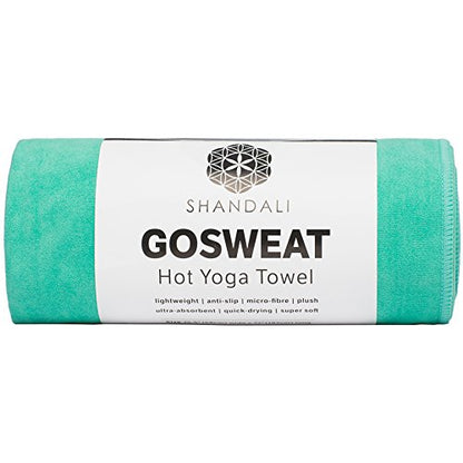 GoSweat Non-Slip Hot Yoga Towel with Super-Absorbent Soft Suede Microfiber in Many Colors, for Bikram Pilates and Yoga Mats.