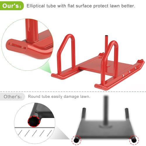 Kipika Weight Sled, Workout Sled, Fitness Strength Training Sled, Speed Training Sled for Athletic Exercise, Speed Improvement, Easily Through Obstacles, Suitable for 1" & 2" Weight Plate - color: C- Red