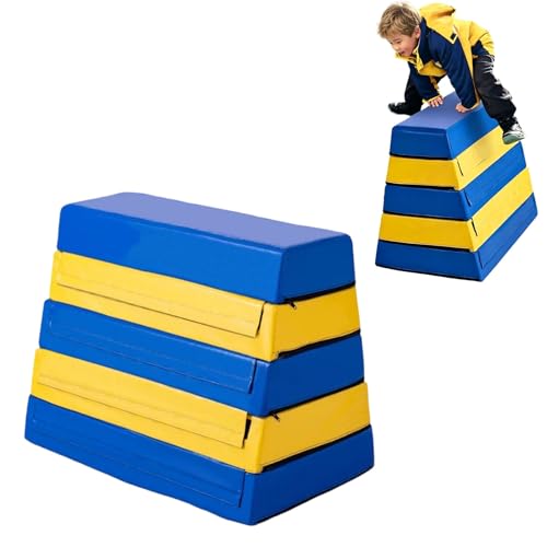 Kids Jumping Boxes for Training, Stackable Jump Platforms for Home Gym, Kids Soft Plyo Box, EPE Foam Plyometric Jump Box, Jumping Agility Boxes for School Kindergarten - size: 100x60x70cm