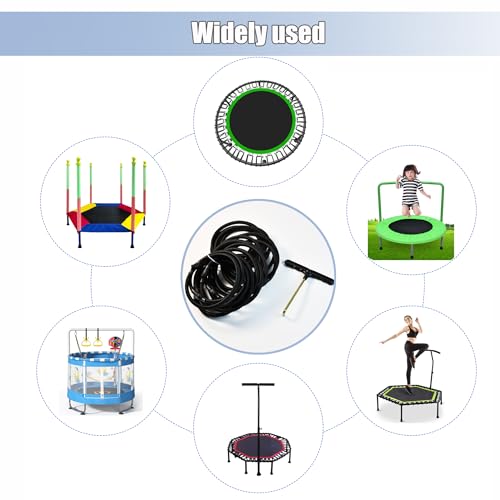 Trampoline Replacement Bungee Cords，20 PCS 6.6in Heavy-Duty Elastic Trampoline Ropes for Repair, Universal Fit for Most Trampolines, Easy Installation, Durable Safety Round Trampoline Repair Kit