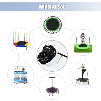 Trampoline Replacement Bungee Cords，20 PCS 6.6in Heavy-Duty Elastic Trampoline Ropes for Repair, Universal Fit for Most Trampolines, Easy Installation, Durable Safety Round Trampoline Repair Kit