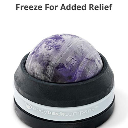 Body Back FSA Eligible Manual Massage Roller Ball | Deep Tissue Roller & Lacrosse Ball - Handheld Massager for Sore Muscles & Joint Pain | 360° Mobility Therapy Ball for Athletes & Fitness Recovery - color: Blue