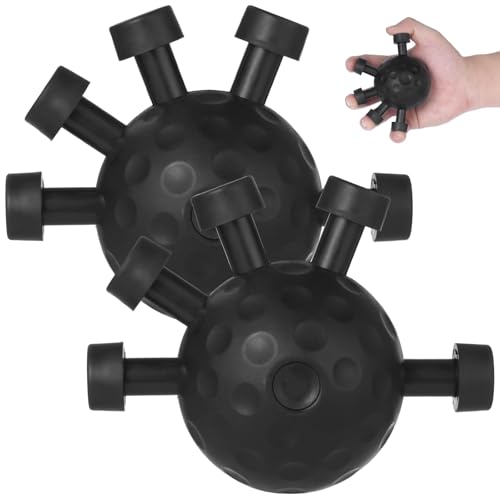 2 Pcs Finger Grip Strengthener, Hand Grip Strengthener Finger Exerciser Gripper Tool, 5-Finger Trainer Hand Exerciser Ball, Hand Grip Strengthener for Injury Recovery, Hand & Finger Strength Training