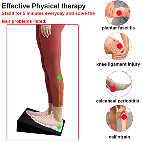 Squat Wedge Block Non-Slip Slant Board Calf Stretcher, 2pcs Ankle Knee Leg Stretcher, Heavy Duty Incline Ramp for Heel Elevated Squat, ATG Split Squat, deadlift, Lunge, Yoga, Pilates, Physical Therapy