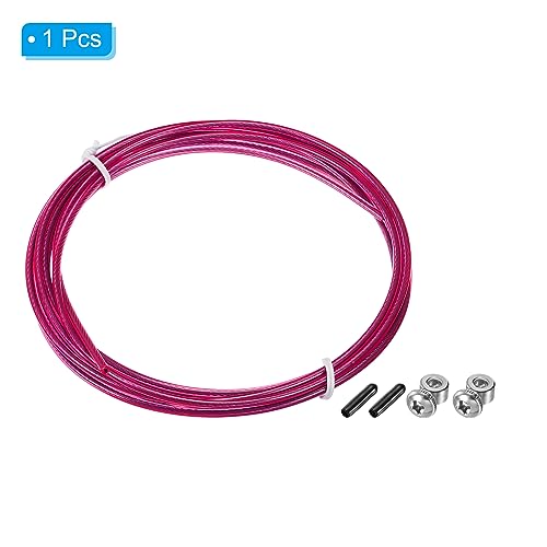 PATIKIL Speed Jump Rope Replacement Cable Professional Skipping Rope Steel Wire Replace for High Speed Jump Ropes - color: Pink
