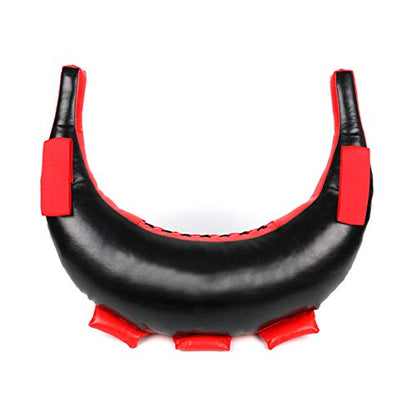 Ox Horn Weightlifting Sandbag, Weight Training Power Bag Filled Weight Fitness Sandbag for Weight Lifting Squat Twist Snatch Warm up Exercise - color: Red & Black