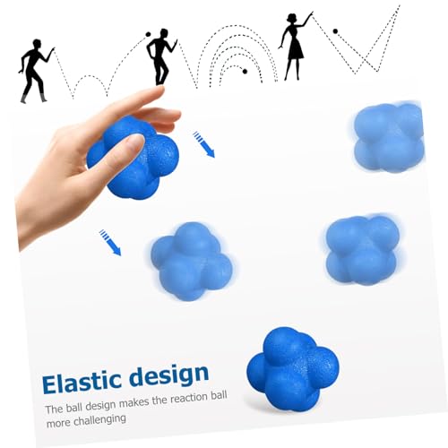SUPVOX 6 Pcs Hexagonal Reaction Balls Agility Trainer with High Difficulty for Soccer Basketball Volleyball Football Training Hand Eye Coordination and Reflex Speed