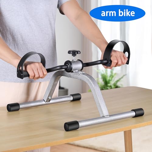 Pedal Exerciser Mini Exercise Bike for Leg and Arm Recovery Exercise Lightweight and Portable Floor Bike