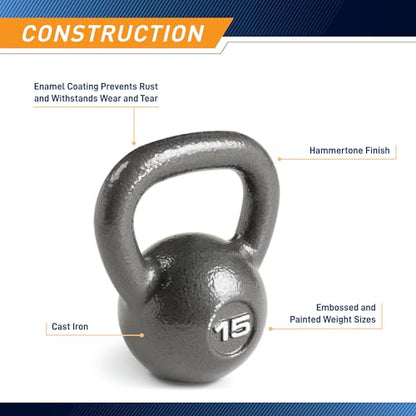 Marcy Hammertone Kettle Bells - 10 to 55 lbs. HKB Workout Weights - style: 15 lb