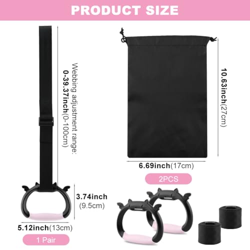 Gymnastics Rings, Pull up Rings with Adjustable Strap, Indoor Outdoor Pull-up Bar Strength Training Ring for Home Workout Fitness Exercise Training - Load Bearing 550lb