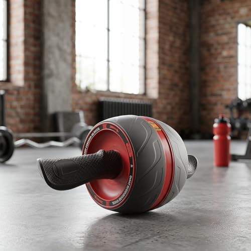 Ab Roller Wheel Fitness Roller with Automatic Rebound, Abs Abdominal Trainer for Home Workouts, Core Strength Exercise Equipment for Men and Women