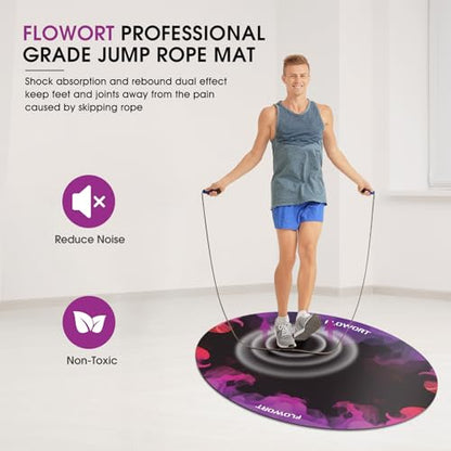48"x36" (5mm) Jump Rope Mat - color: Red＆Purple