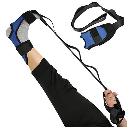 Professional Stretching Belt for Yoga Pilates Leg Strap, Rehabilitation Strap with Multi - Ring Buckle, 39.3in Long Polyester Cotton Stretch Band for Athletes Dancers