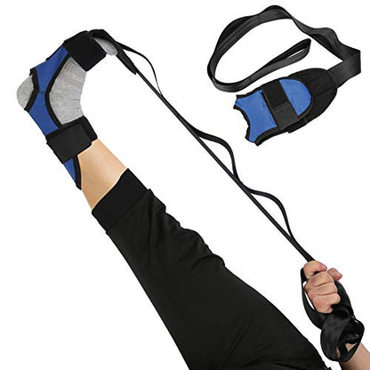 Professional Stretching Belt for Yoga Pilates Leg Strap, Rehabilitation Strap with Multi - Ring Buckle, 39.3in Long Polyester Cotton Stretch Band for Athletes Dancers