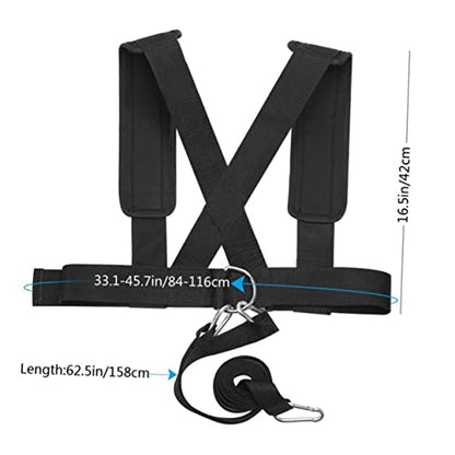 2pcs Resistance Sled Harness for Fitness Training and Running Speed Enhancement Portable Shoulder Straps Belt for Strength Workouts and Outdoor Sled Pulling