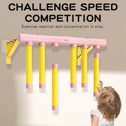 Reflex Drop Stick - Falling Catch to Win Reaction Game | 3 Falling Speeds Quick Reaction Training Toy | Hand-Eye Coordination Reflex Drop Sticks for Children and Adults USB Rechargeable