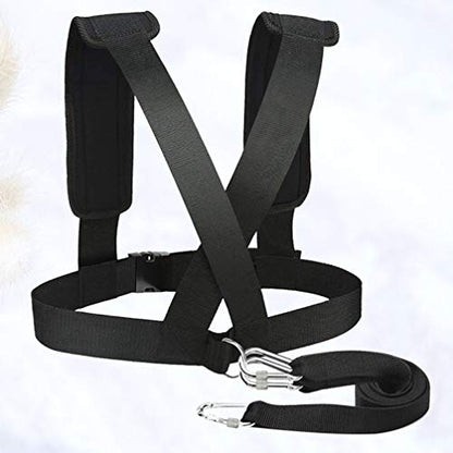 INOOMP Harness Trainer Power Sled Workout Harness Tire Pulling Harness Physical Training Resistance Rope Kit for Improving Stamina Agility Strength