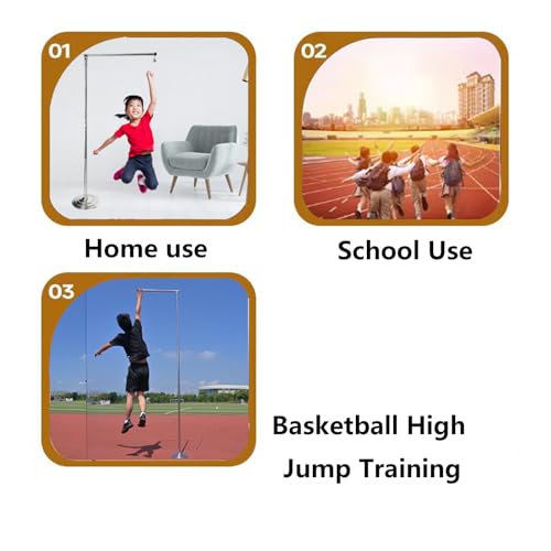 Adjustable Height Jump Trainer, Floor Standing Vertical Training Equipment, Measurement, Stable Base, Measurement Aid ()