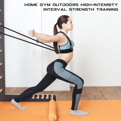 Adjustable Sled Harness - with Resistance Band for Strength and Fitness Training Padded Shoulder Straps and Waist Belt for Workout Sled Pulling Durable Neoprene and Polyester Vest