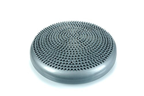 CanDo Inflatable Balance Disc for Balance Training, Proprioception, Strengthening Lower Extremities, Posture, Back Pain, Stress Relief, Restlessness and Anxiety. Silver, 14” Diameter (Pack of 5) - color: Silver, size: 13.8" diameter (Pack of 5)