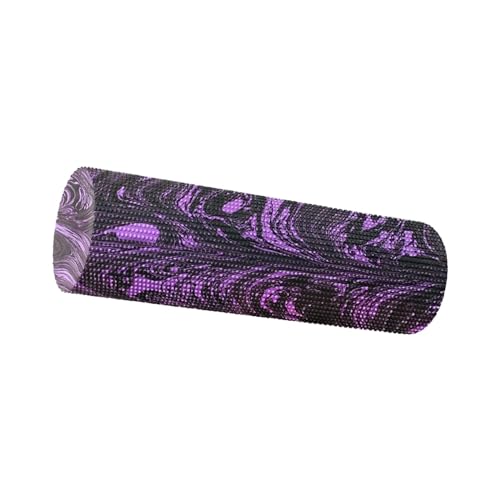 kowaku Yoga Column Roller Round Foam Roller Massage Tool Yoga Block Yoga Roller for Waist Back Stretching Workout Fitness, 30cmx15cm, Black Purple