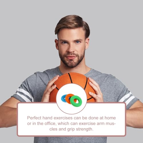 Alipis 3pcs Silicone Hand Strengthening Rings for Wrist Finger Forearm Strengthening Non-slip Hand Exercise Grip Rings for Rehabilitation and Muscle Development Portable Workout