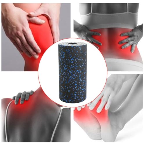 Yiju Hollow Foam Roller 12 Inch for Post Workout Stretching and Massage, Blue
