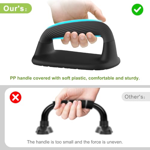 Push Up Bars, Ergonomic Pushup Handles for Home Gym Training - color: A: Black