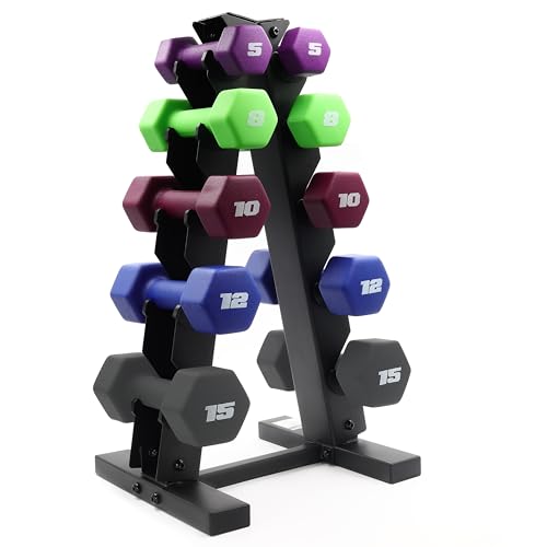 CAP Barbell Neoprene Dumbbell Weights Pairs & Sets | Color Series - style: 100 lb Set