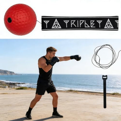 1pc Boxing Reaction Training Tool，Portable Speed Ball Boxing Trainer，Adjustable Headband Boxing Accessory，Reaction & Speed Training Equipment