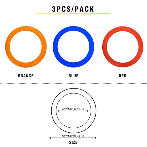 Colorful Anti Slip Safety Agile Ring Speed Ring 3 PCs Speed and Agility Training Equipment Basketball Training Equipment Sports Agility Training Skill Improvement Equipment - color: Blue