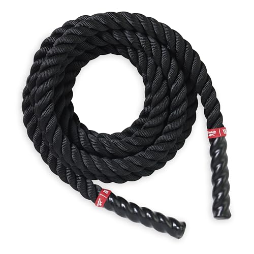 Reebok 18 ft Battle Rope, 1.5" Thick, Home Gym