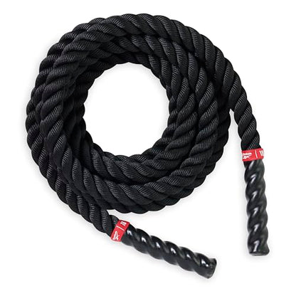 Reebok 18 ft Battle Rope, 1.5" Thick, Home Gym