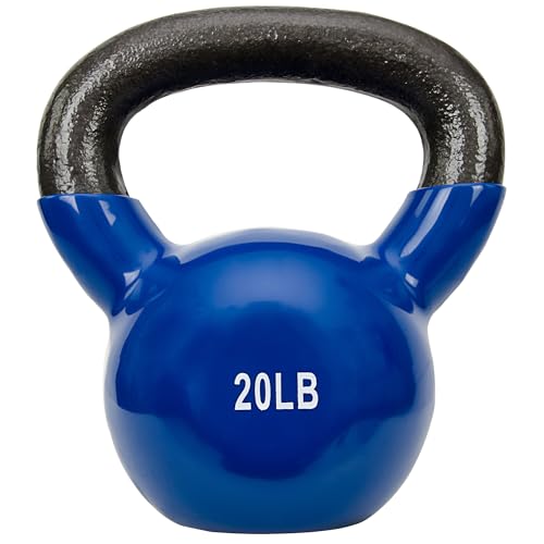 Sunny Health & Fitness Vinyl Coated Kettlebell for Strength Weight Training & Swinging Exercise - In 5, 10, 15, 20, 25 Pound - style: 20 Pound
