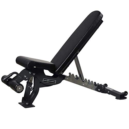 REP Fitness PR-1100 Power Rack Home Gym System, Squat Cage with Attachment Compatibility Multi-Grip Pull Up Bar, Adjustable J Cups, Extended Safeties, 700 lb Capacity, Strength Training Equipment - style: Power Rack + AB-3000 Incline/Decline Bench + Lat/R