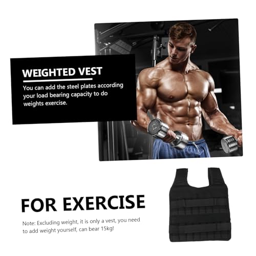 YARNOW Sports Weighted Vest for Exercise Adjustable Workout Equipment for Running Jogging and Lightweight Sleeveless Design Holds Up to Black