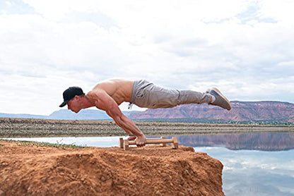Driven | Professional Large Beech Wooden Parallettes | Calisthenics | Push Up Bars | Anti Slip Base | Gym Gear Workout Portable Crossfit