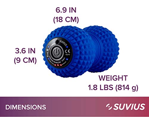 Vibrating Peanut Roller - 4 Vibration Levels - Rechargeable - Muscle Roller for Deep Tissue Massage and Muscle Recovery - Massager for Back, Neck, Foot, Leg, and Body - Black - color: Black