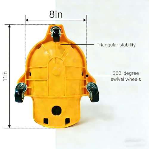 Rolling Knee Creeper Pads 2PCS, 360° Swivel Casters High-Impact ABS Knee Pads with Soft Sponge Padding, Multifunctional Sliding Kneeling Pads for Auto Repair Woodworking（Yellow）