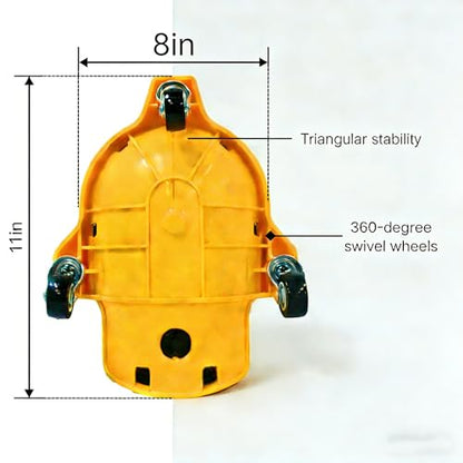 Rolling Knee Creeper Pads 2PCS, 360° Swivel Casters High-Impact ABS Knee Pads with Soft Sponge Padding, Multifunctional Sliding Kneeling Pads for Auto Repair Woodworking（Yellow）