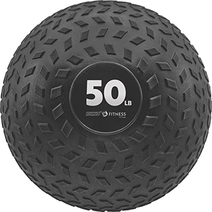 Champion Sports Rhino Fitness Slam Ball – Sand-Filled, Bounce-Resistant Ball for Strength & Conditioning, 6–50 lb - style: 50 Pound