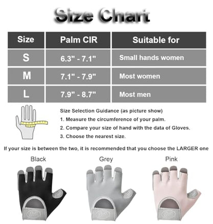 Workout Gloves for Women & Men, Anti-Slip Fingerless Gloves for Weightlifting, Mens Workout Gloves Gym Gloves Fitness Gloves