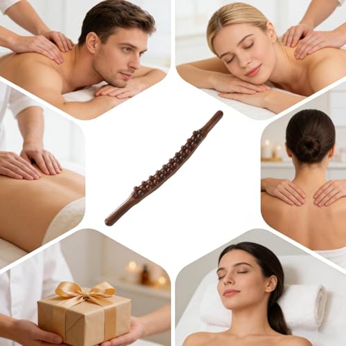 Massage Stick Wood,Natural Portable Wooden Roller Bar | Wood Stick Massage Tool,for Home House Bedroom Office Indoor Women Men Arm Legs Shoulders