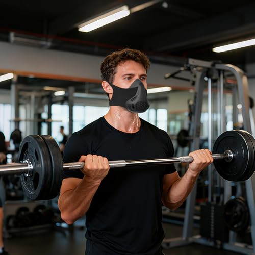 High Altitude Mask, Training Workout Mask Men to Improve Lung Capacity, 24 Level Breathing Resistance Fitness Mask to Upgrade Endurance, for All Sport: Running, Cardio, Cycling, Gym
