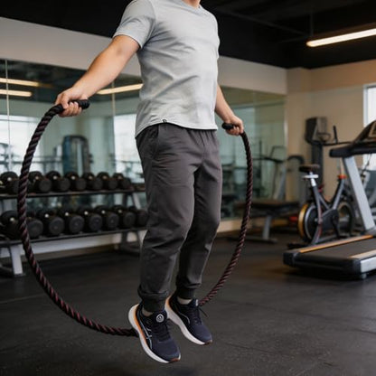 qibylift Weighted Jump Rope for Men and Women, Adult Heavy Skipping Rope, Heavy Jump Ropes for Home Workout, Weight Loss, Shaping Body, Total Body Workout Equipment