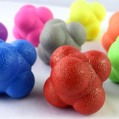Reflexes Reaction Balls Speed and Agility Training Hand Eye Coordination Equipment Training Reaction Balls with 6 Sides Cognitive Development Toy