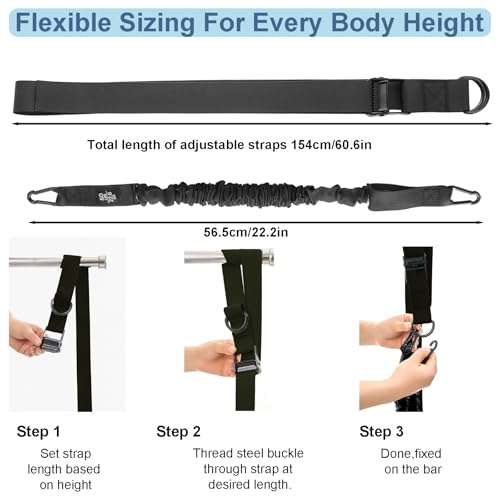 Pull Up Assistance Bands, Adjustable Heavy Duty Assisted Bands for Pull Ups - color: Black