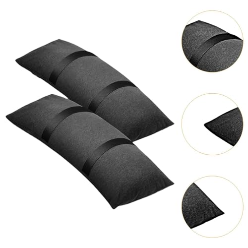 2Pcs Outdoor Fillable Sand Bags Weight Bags Black Weatherproof Heavy Duty 49 Lb.