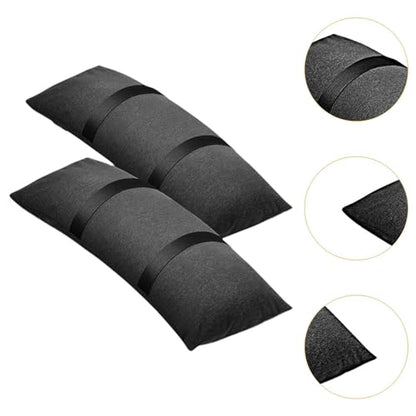 2Pcs Outdoor Fillable Sand Bags Weight Bags Black Weatherproof Heavy Duty 49 Lb.
